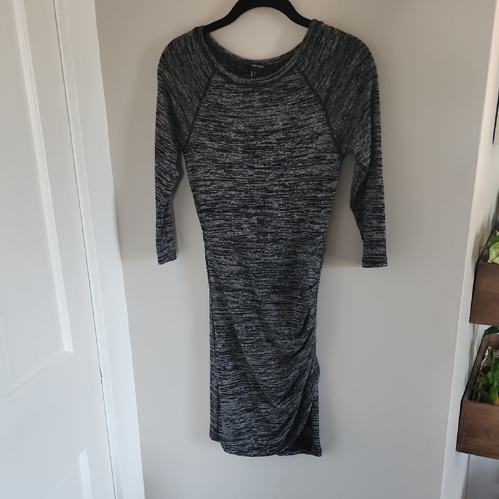 Forever 21 Gray Marled Bodycon Dress